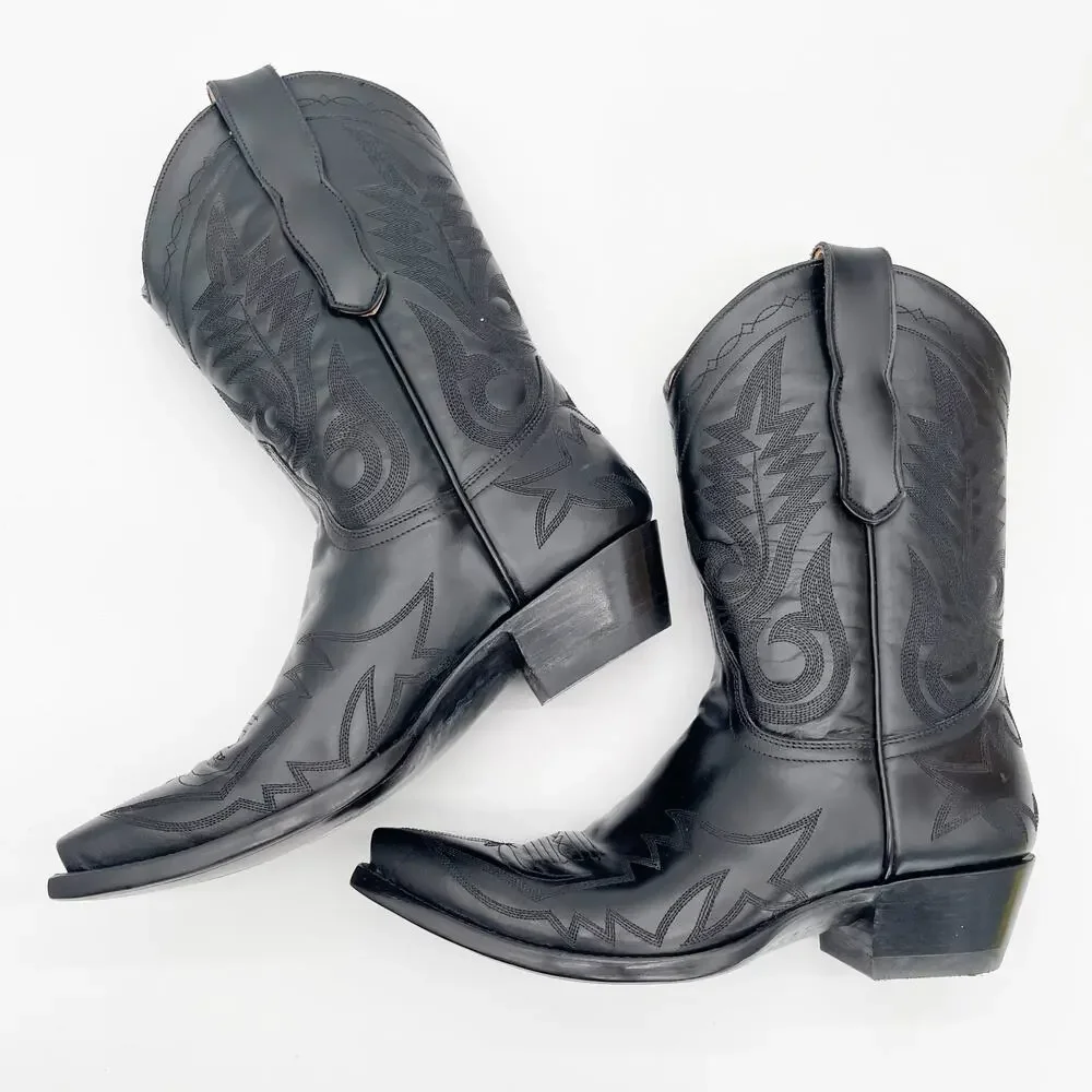 Old Gringo Women's 8 Nevada Black Leather Embroidered Western Cowgirl Boots - Picture 5 of 11